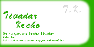 tivadar krcho business card